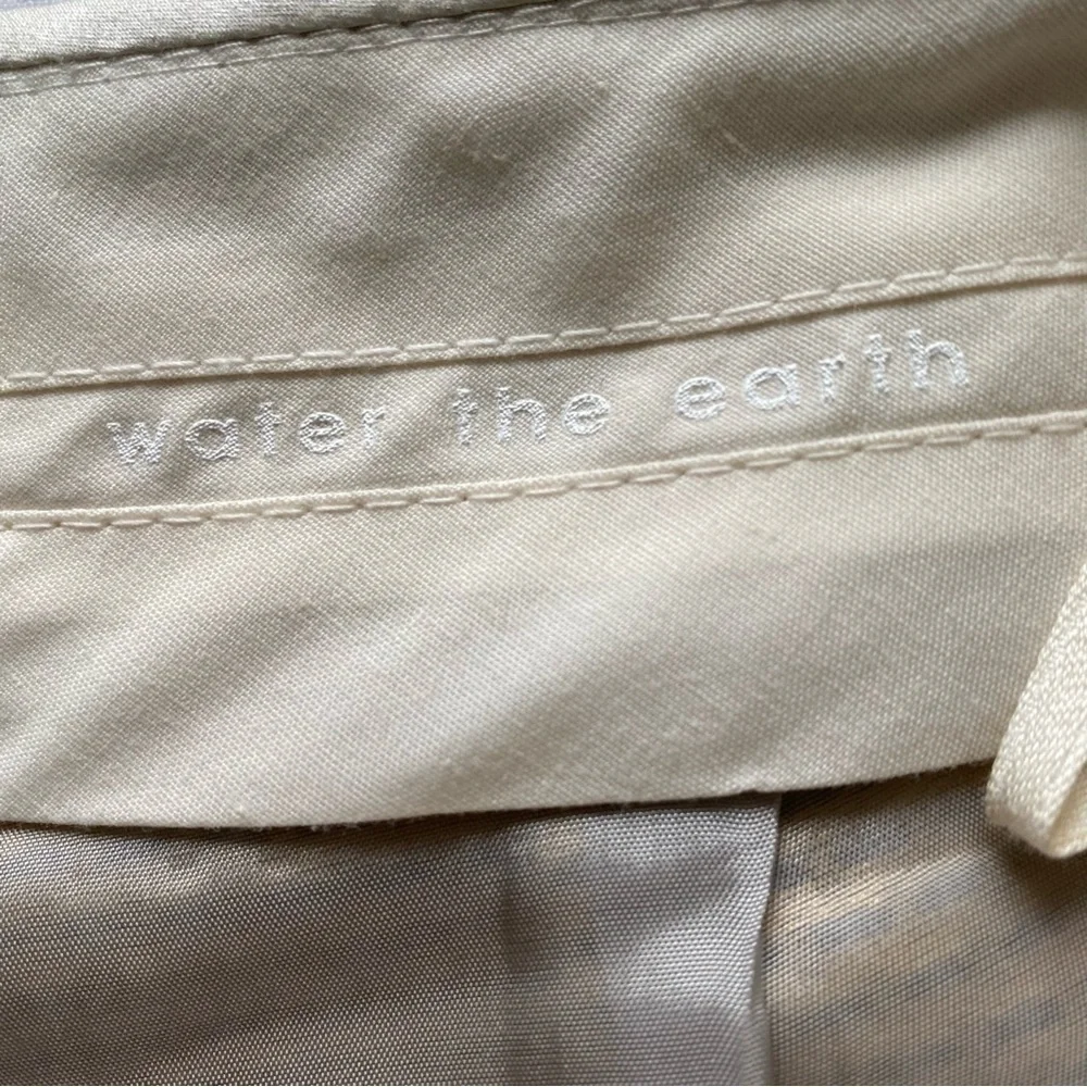 Y and Kei Water the Earth gold shimmer metallic straight leg pants EU42 US6